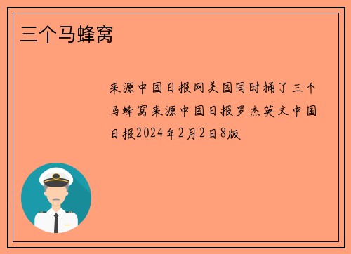 三个马蜂窝